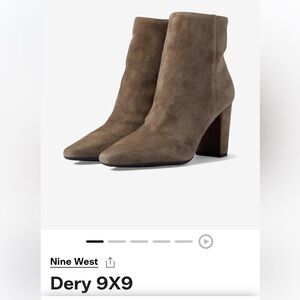 Nine West Dery 9x9 suede booties 8